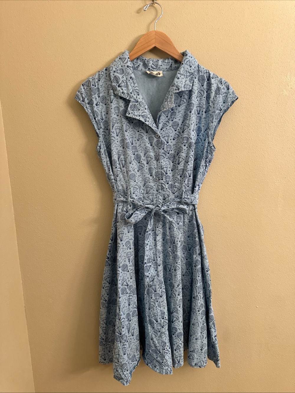 Circus UK Dress Size 12 (UK) Blue Hot Air Balloon Whimsical Vacation Travel